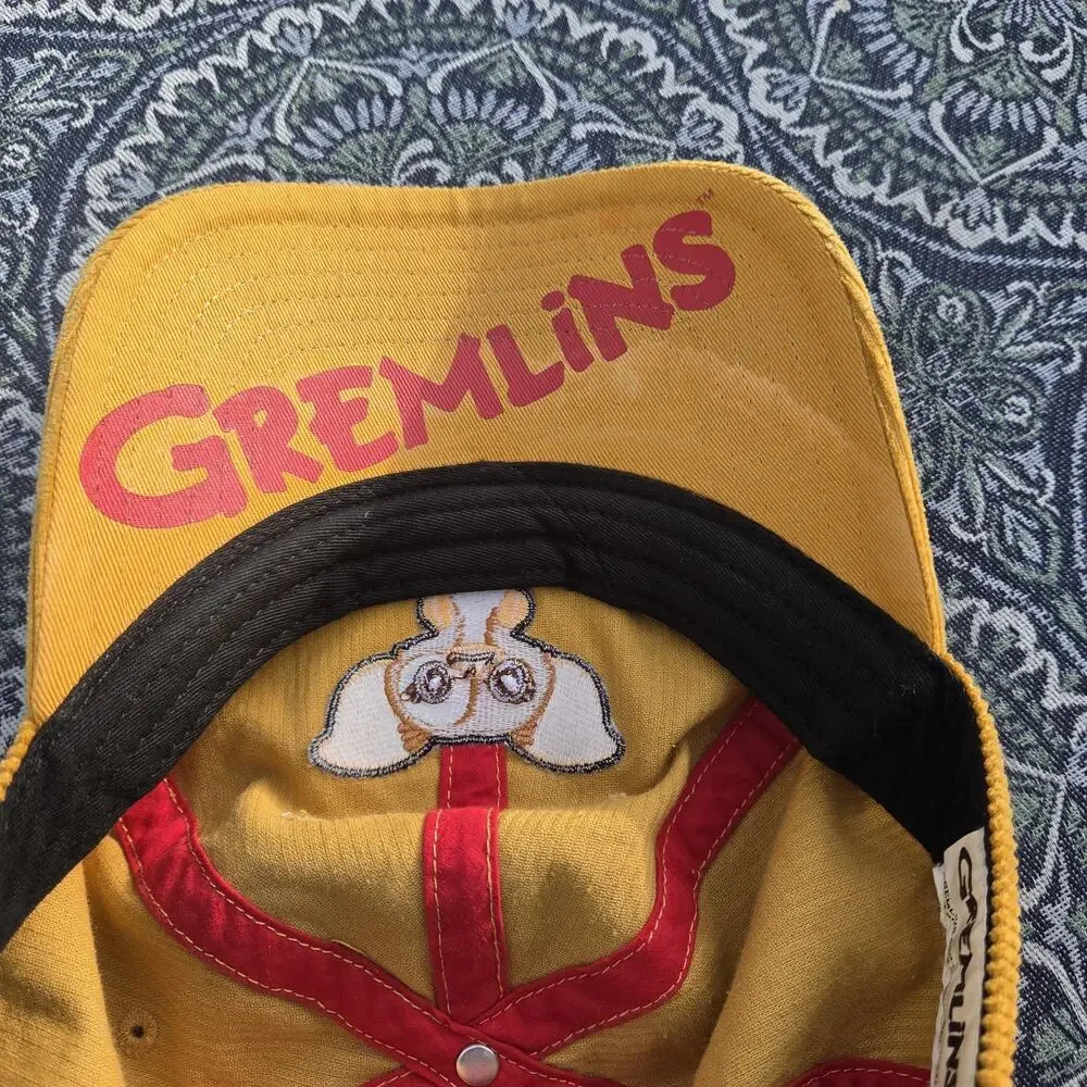 Rare Vintage Gremlins Gizmo Brown Corduroy Cap Movies Collectables Travel